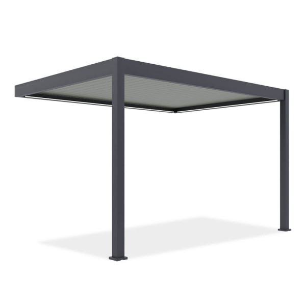 Automatyczna pergola przyścienna z oświetleniem ELEGANCE WALL AUTOMATIC 3x4 Anthracite/Light Grey - Gutroof