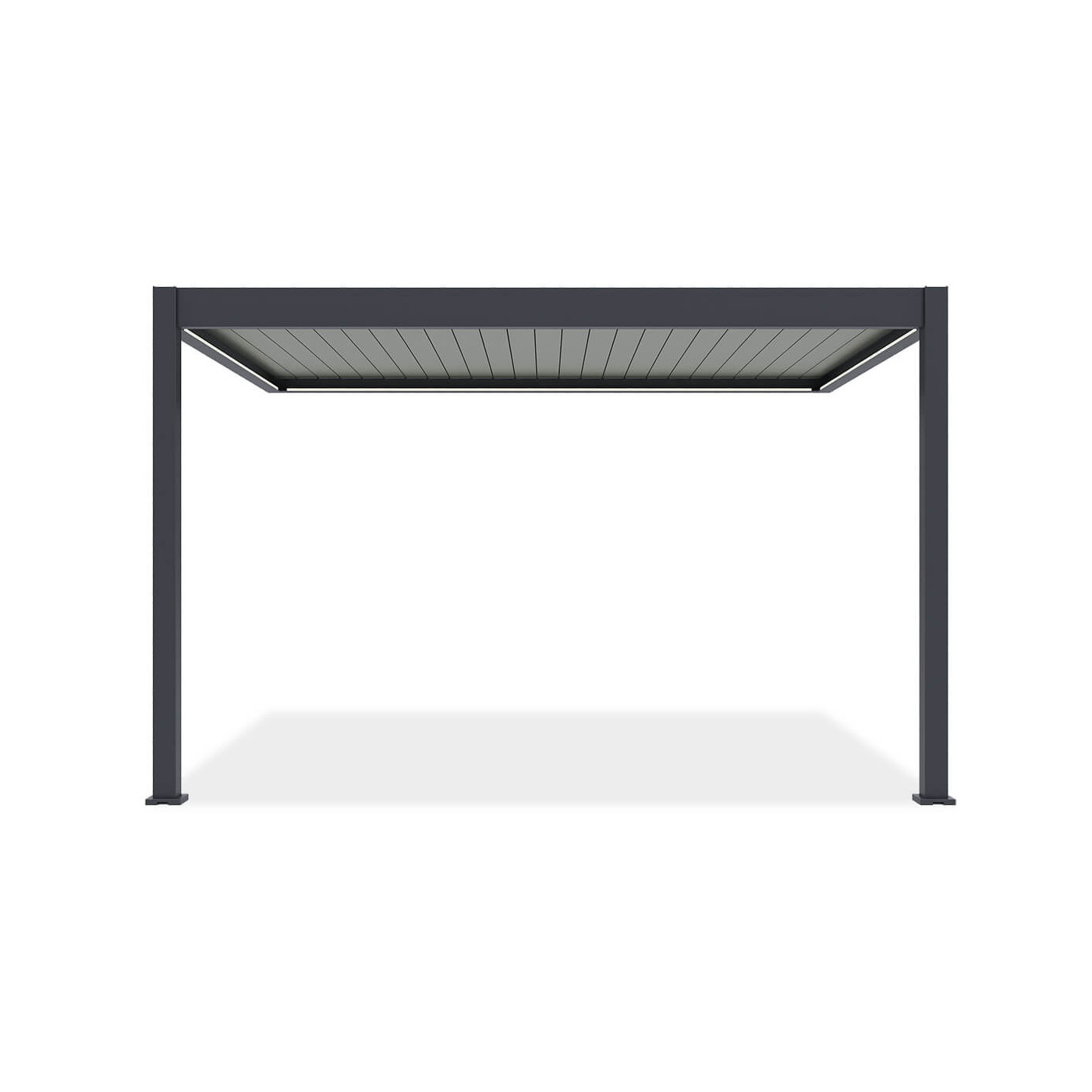 Przód pergoli z oświetleniem LED od firmy Gutroof