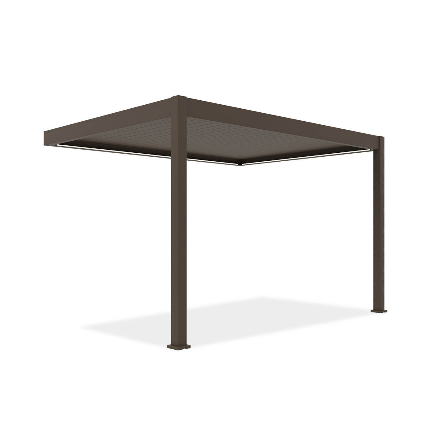 Automatyczna pergola przyścienna ELEGANCE WALL AUTOMATIC 3x4 z oświetleniem LED Taupe - Gutroof