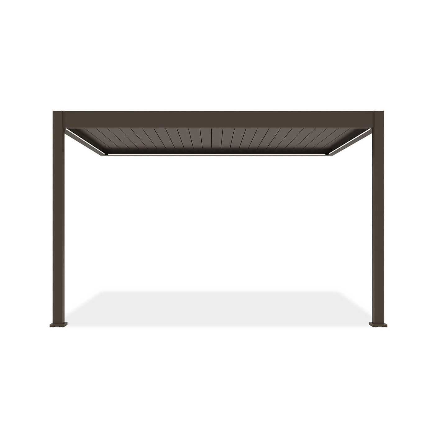 Przód pergoli z oświetleniem LED od firmy Gutroof