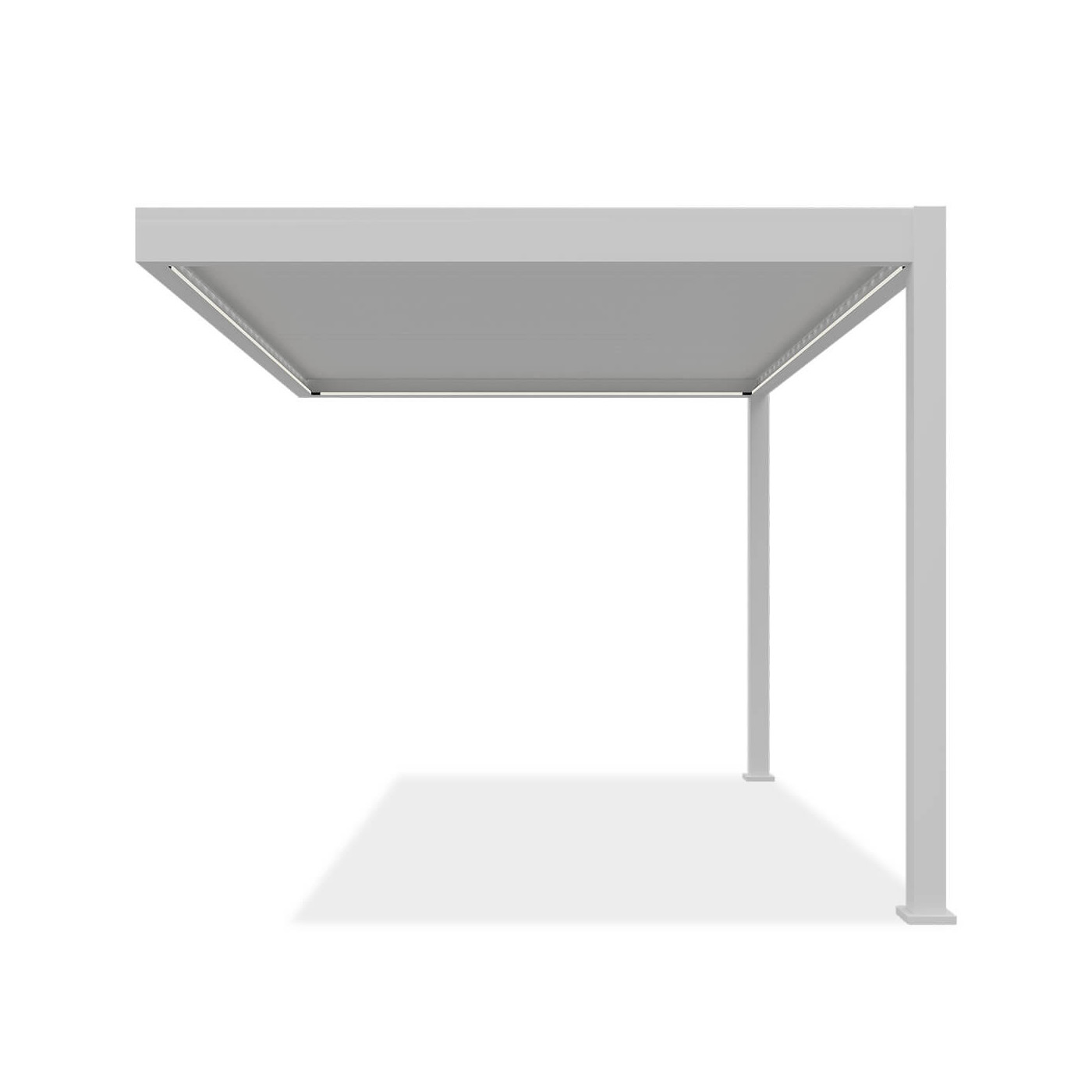 Bok automatycznej pergoli przyściennej elegance wall 3x4m 