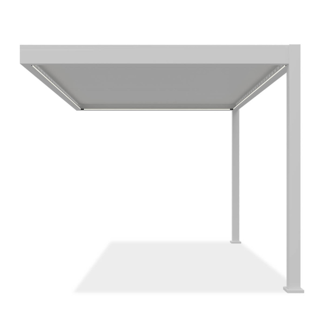 Bok automatycznej pergoli przyściennej elegance wall 3x4m 