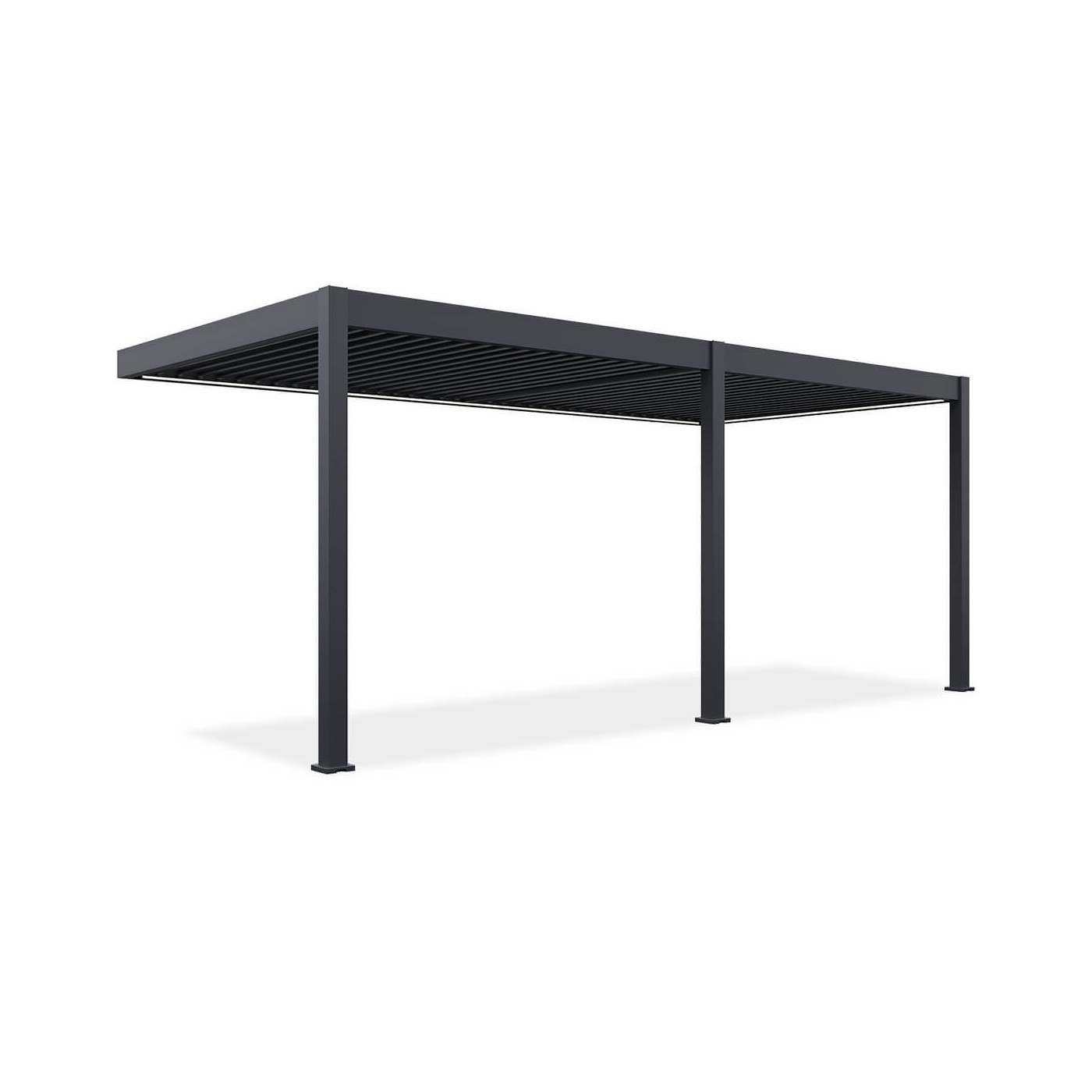 Automatyczna pergola przyścienna z oświetleniem LED ELEGANCE WALL AUTOMATIC 3x6 Anthracite - Gutroof