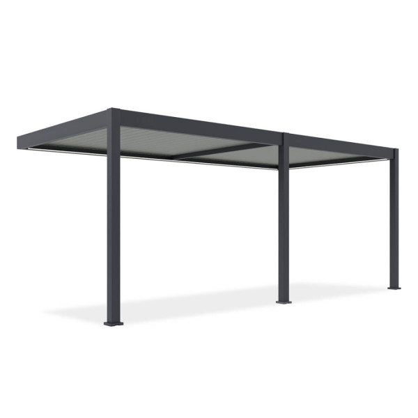 Automatyczna pergola przyścienna z oświetleniem ELEGANCE WALL AUTOMATIC 3x6 Anthracite/Light Grey - Gutroof