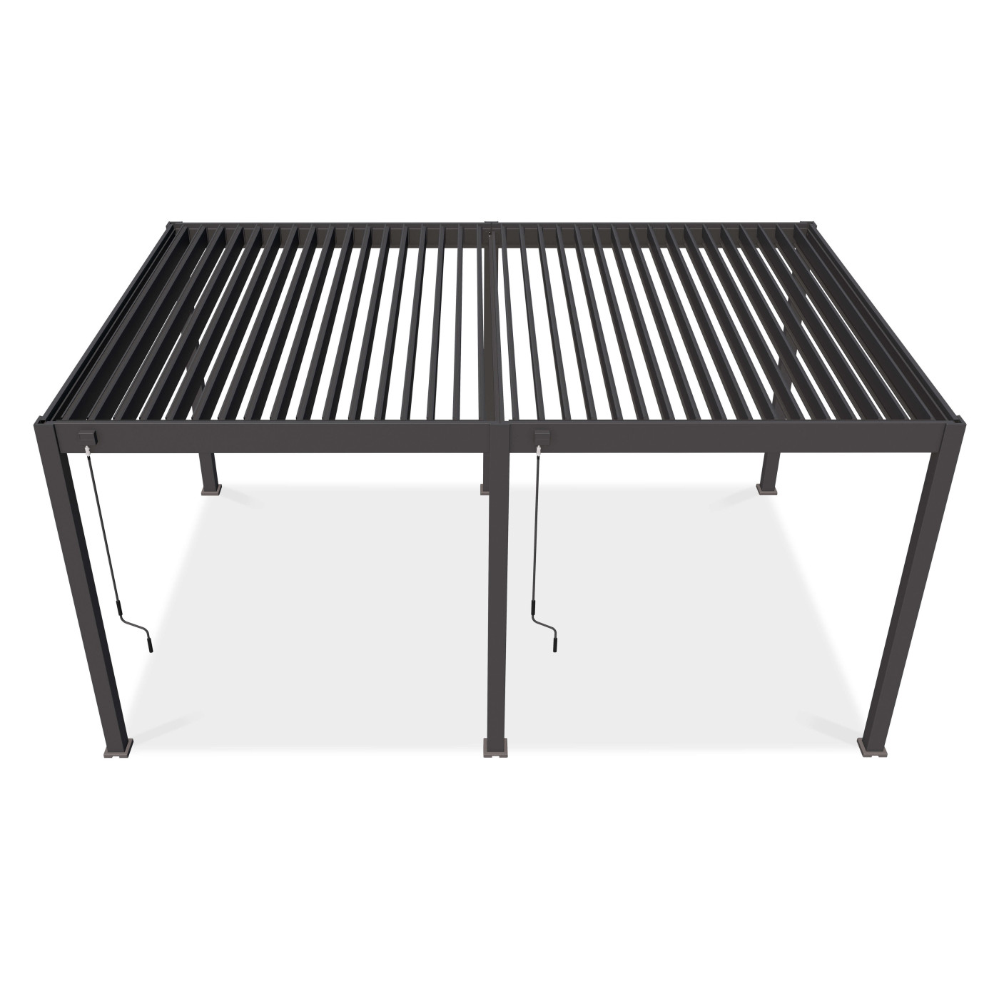 Widok z góry  pergoli tarasowej DELUXE 3,6x5,3 Anthracite