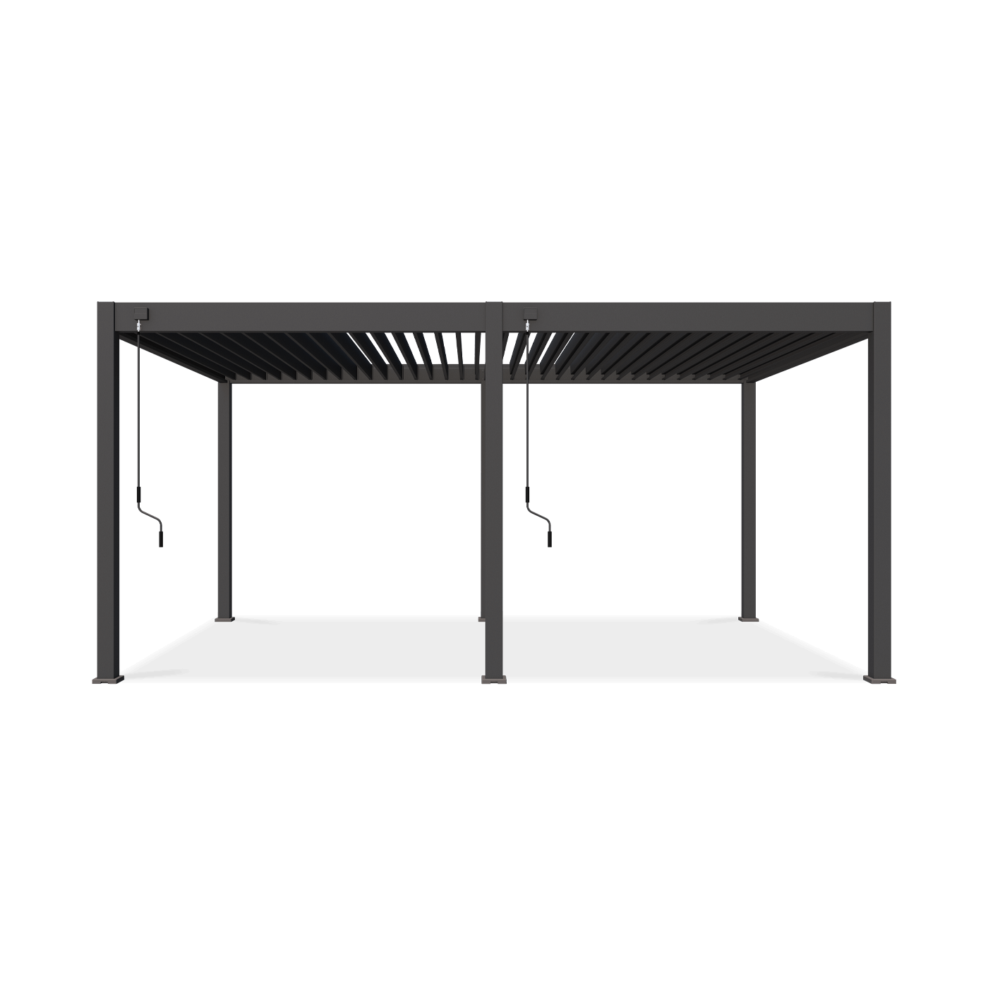 Przód pergoli tarasowej DELUXE 3,6x5,3 Anthracite