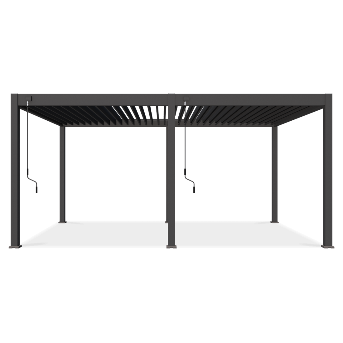 Przód pergoli tarasowej DELUXE 3,6x5,3 Anthracite