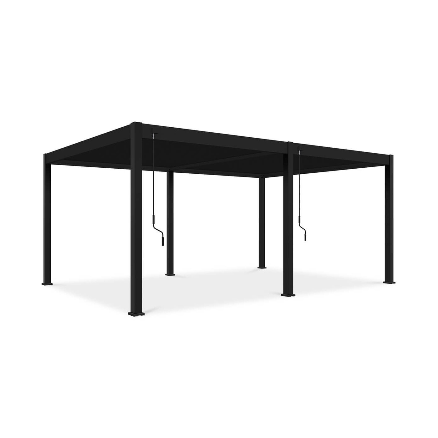 Antracytowa pergola na taras deluxe 3.6x6