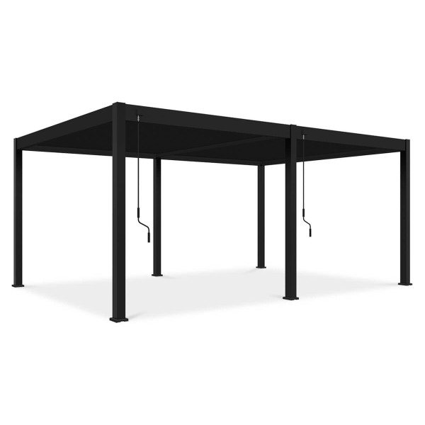 Antracytowa pergola na taras deluxe 3.6x6