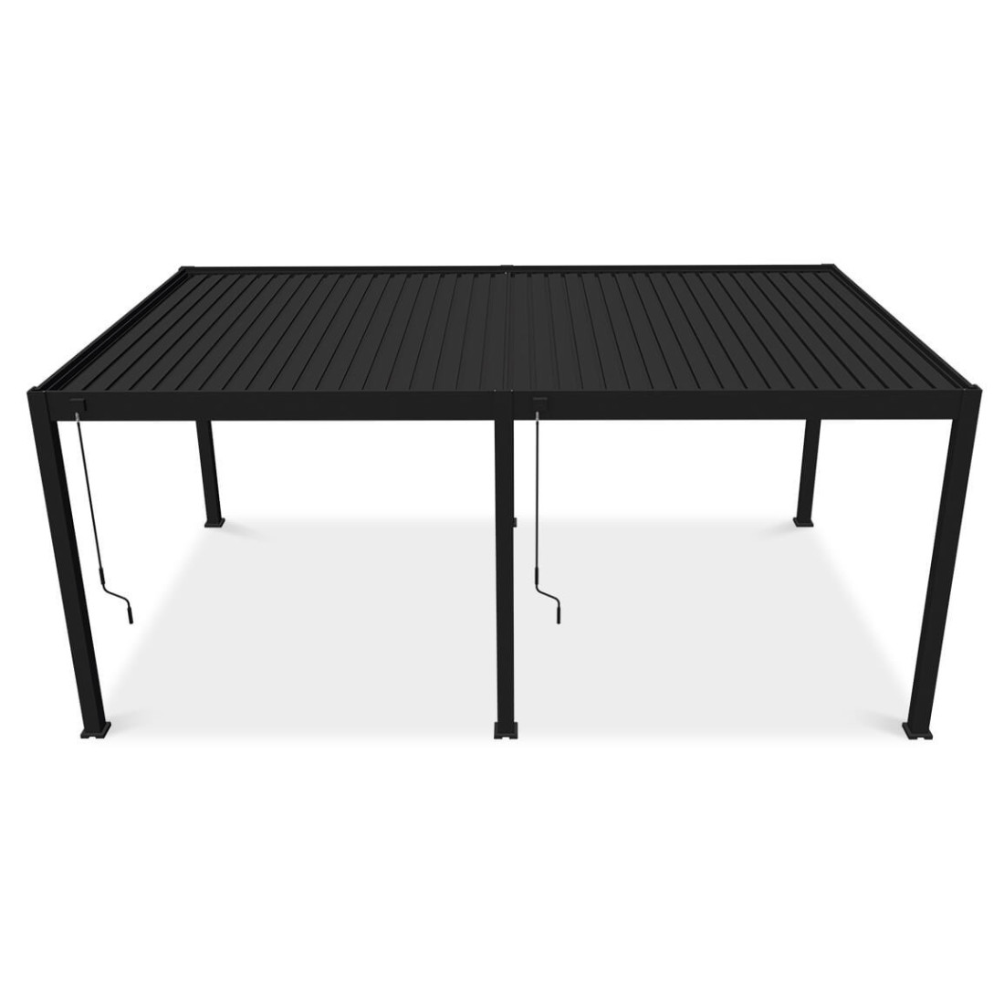 Widok z góry na lamele pergoli 