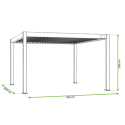 Wymiary - pergola elektryczna deluxe pro automatic 3x4m led gutroof