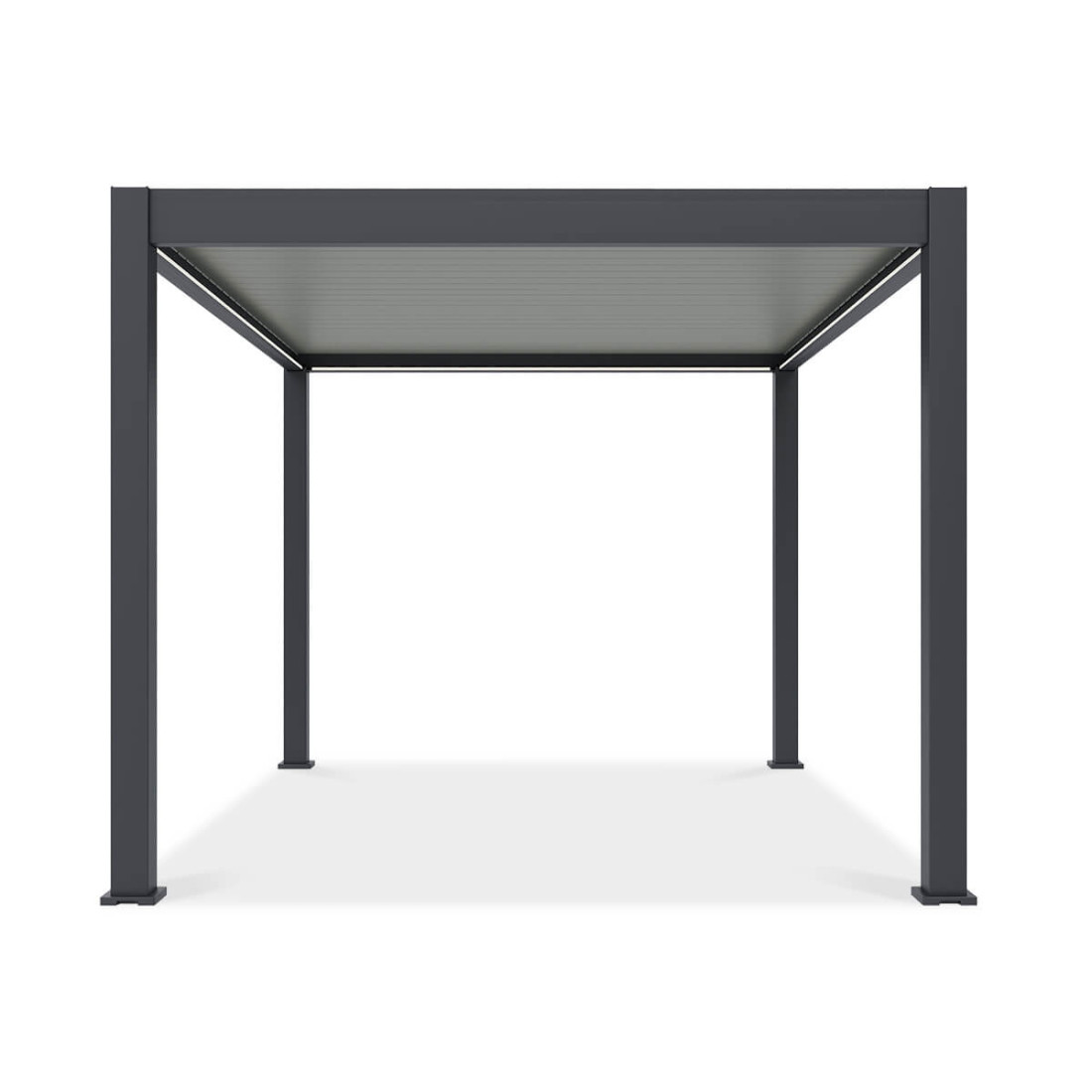 Bok pergoli elektrycznej tarasowej deluxe pro automatic 3x4m z oświetleniem led 