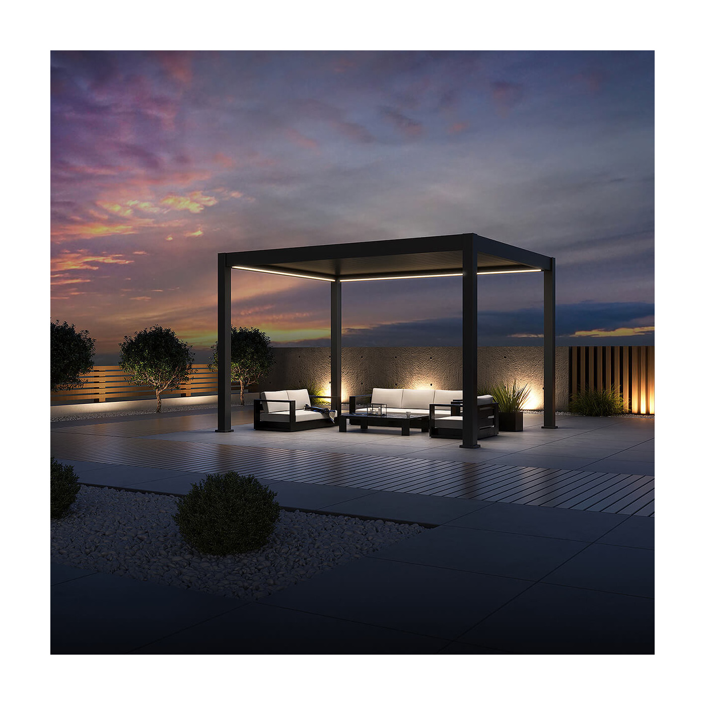 Aranżacja pergoli deluxe pro automatic 3x4m