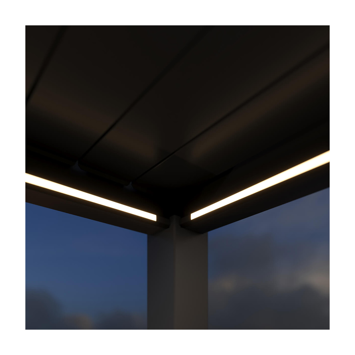 Zbliżenie na ledy nocą