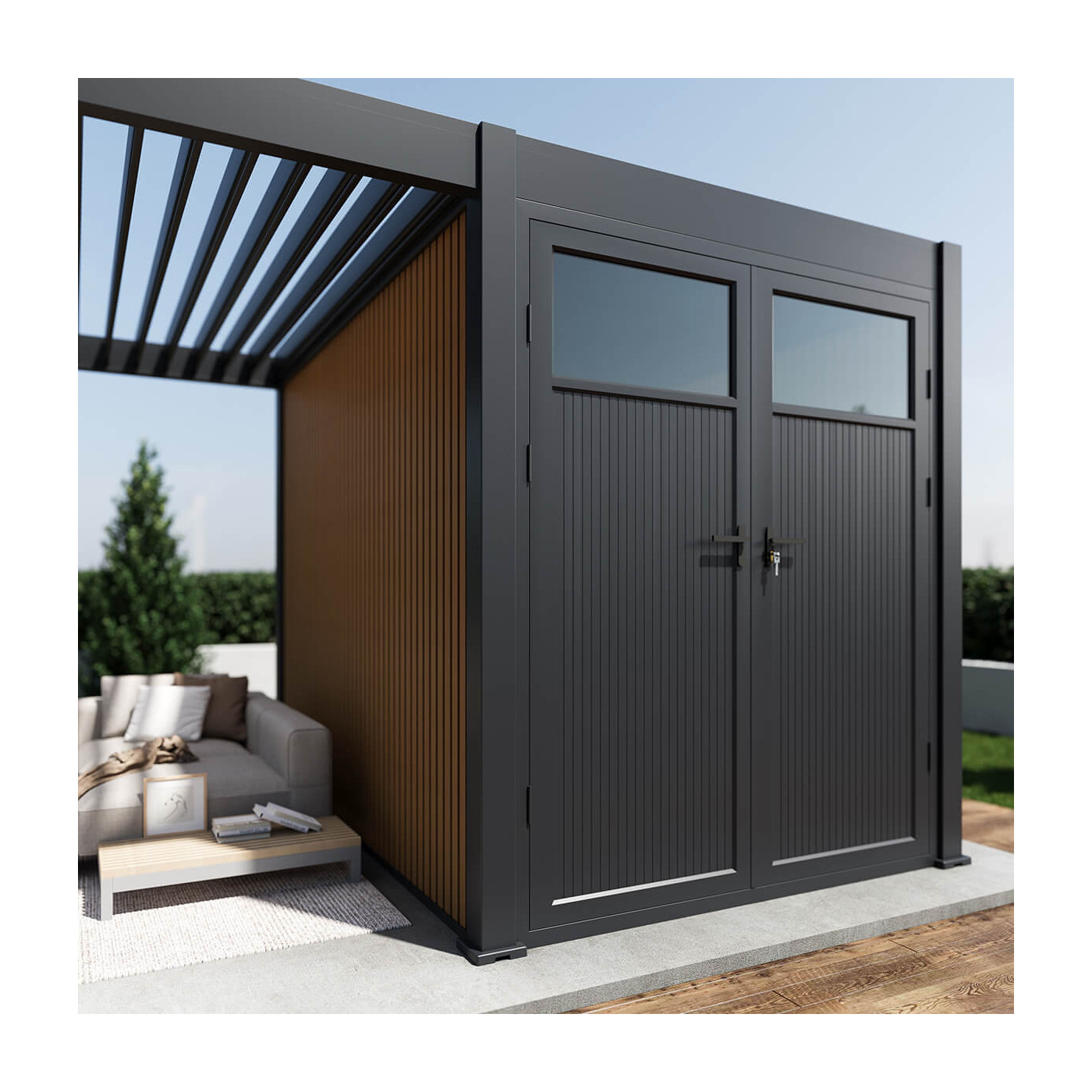 Cechy pergoli tarasowej Fusion 3x4m+2 Gutroof