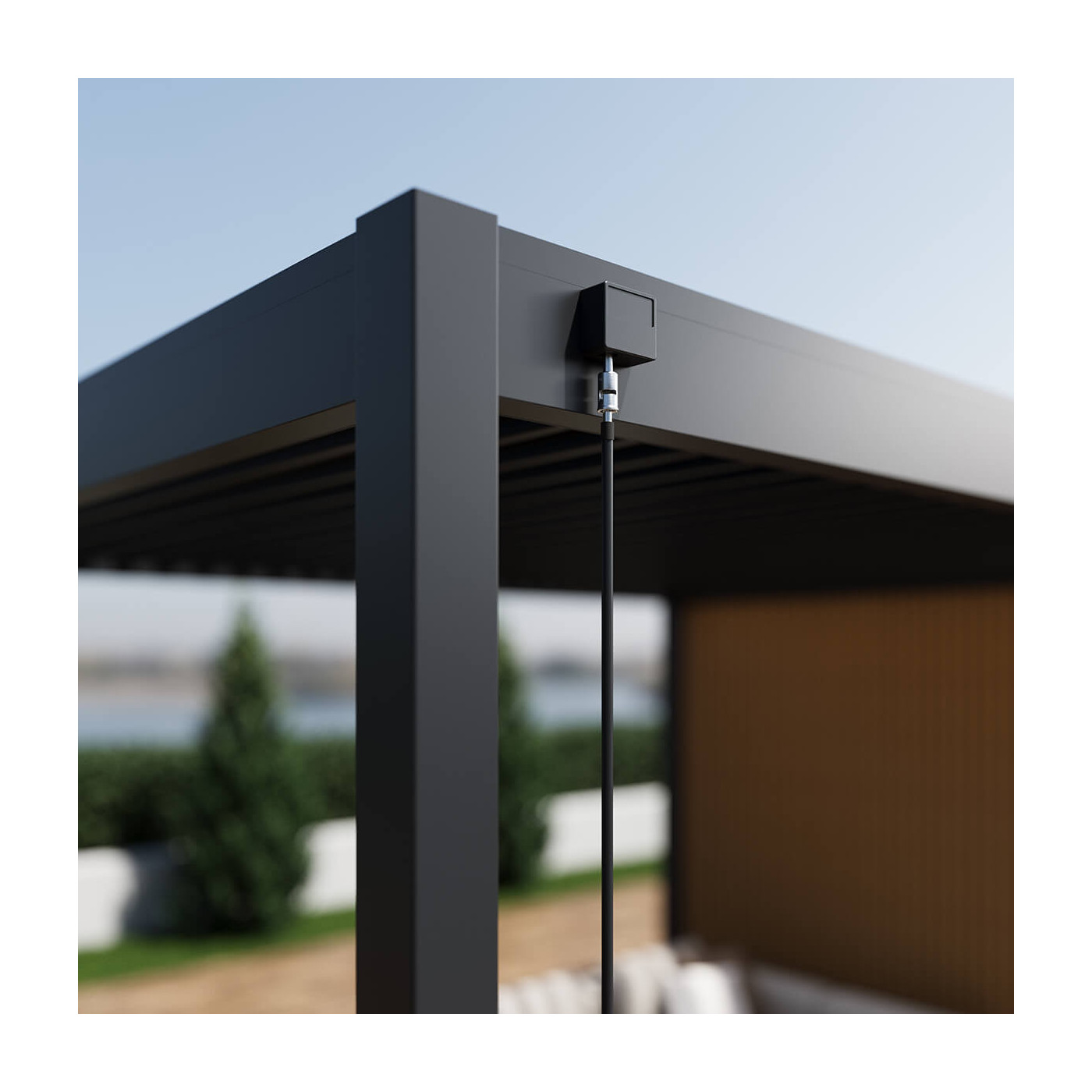 Schowek ogrodowy przy pergoli Fusion 3x4+2