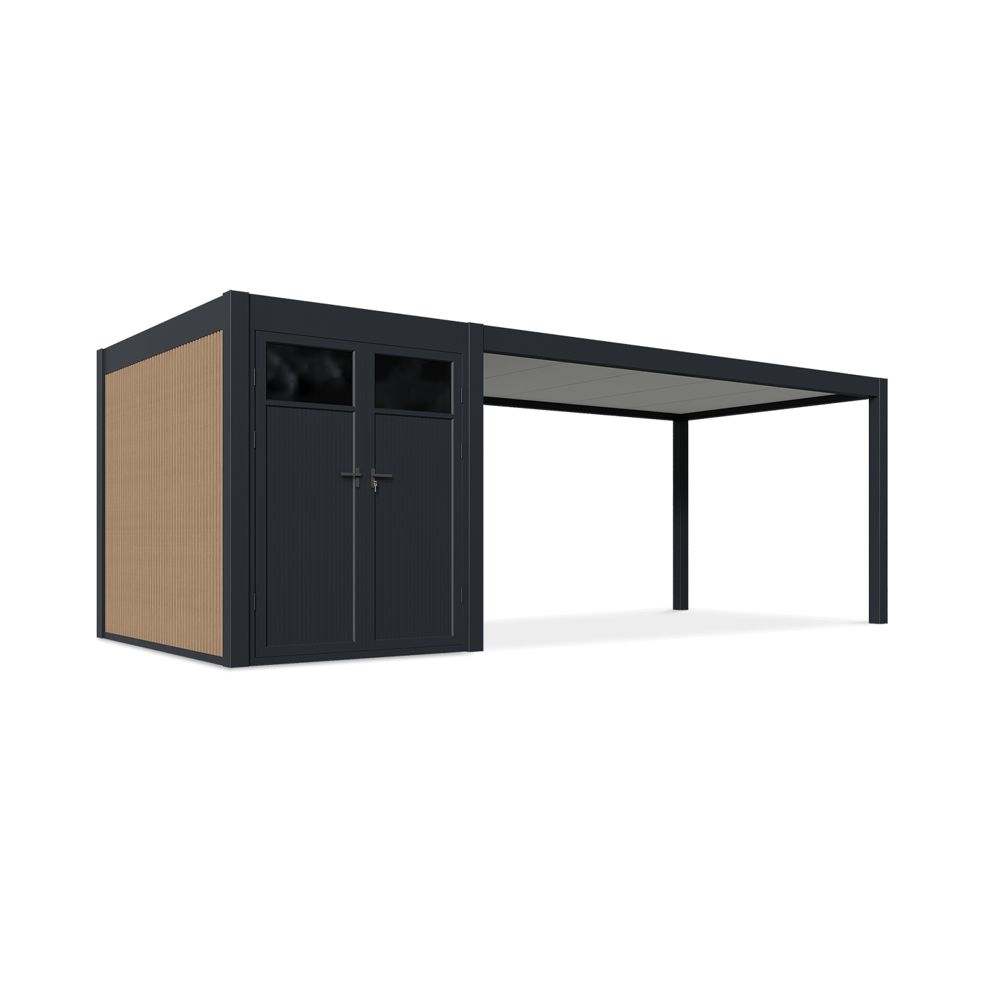 Wiata garażowa SUPERIOR 5.3x3 +2 Anthracite - Gutroof