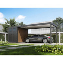 Zaparkowany samochód pod wiatą garażową superior o wymiarach 5.3x3 i kolorze antracytowym