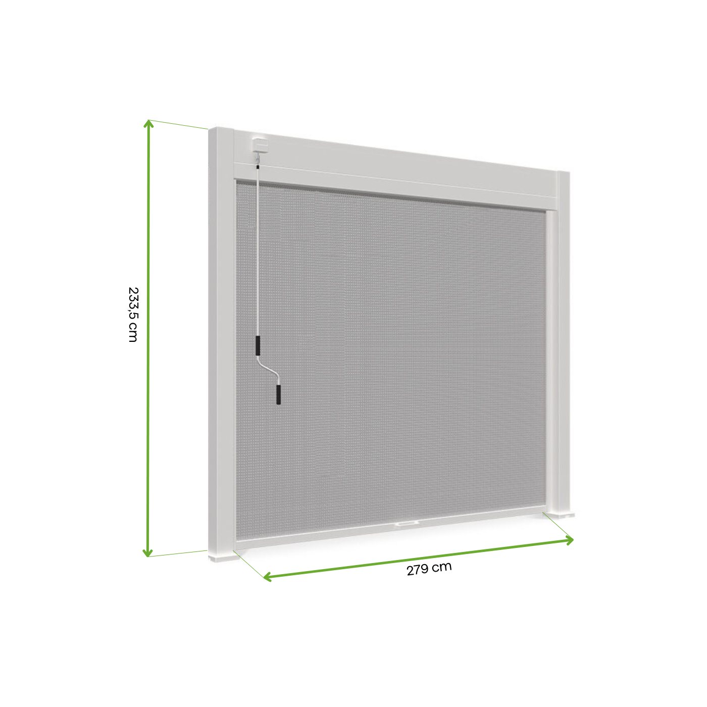 Wymiary rolety opuszczanej do pergoli ELEGANCE/DELUXE/FUSION 3 m White - Gutroof
