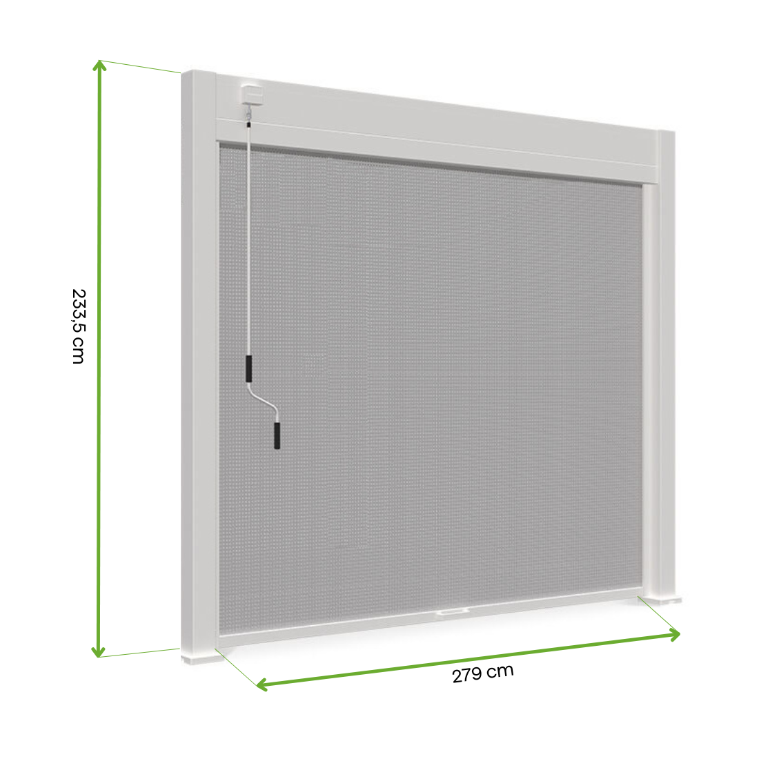 Wymiary rolety opuszczanej do pergoli ELEGANCE/DELUXE/FUSION 3 m White - Gutroof