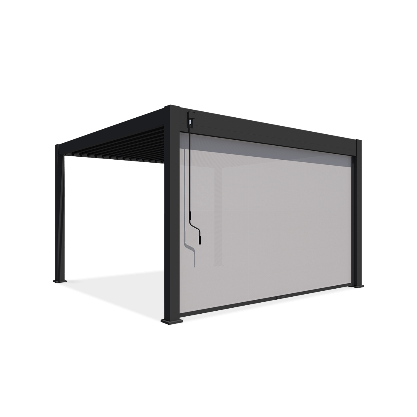 Bok pergoli z roletą opuszczaną 4m kolor antracyt 