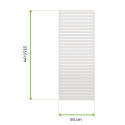 wymiary -  panel żaluzjowy poziomy 1m biały 