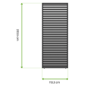 Wymiary -  antracytowy panel żaluzjowy poziomy 