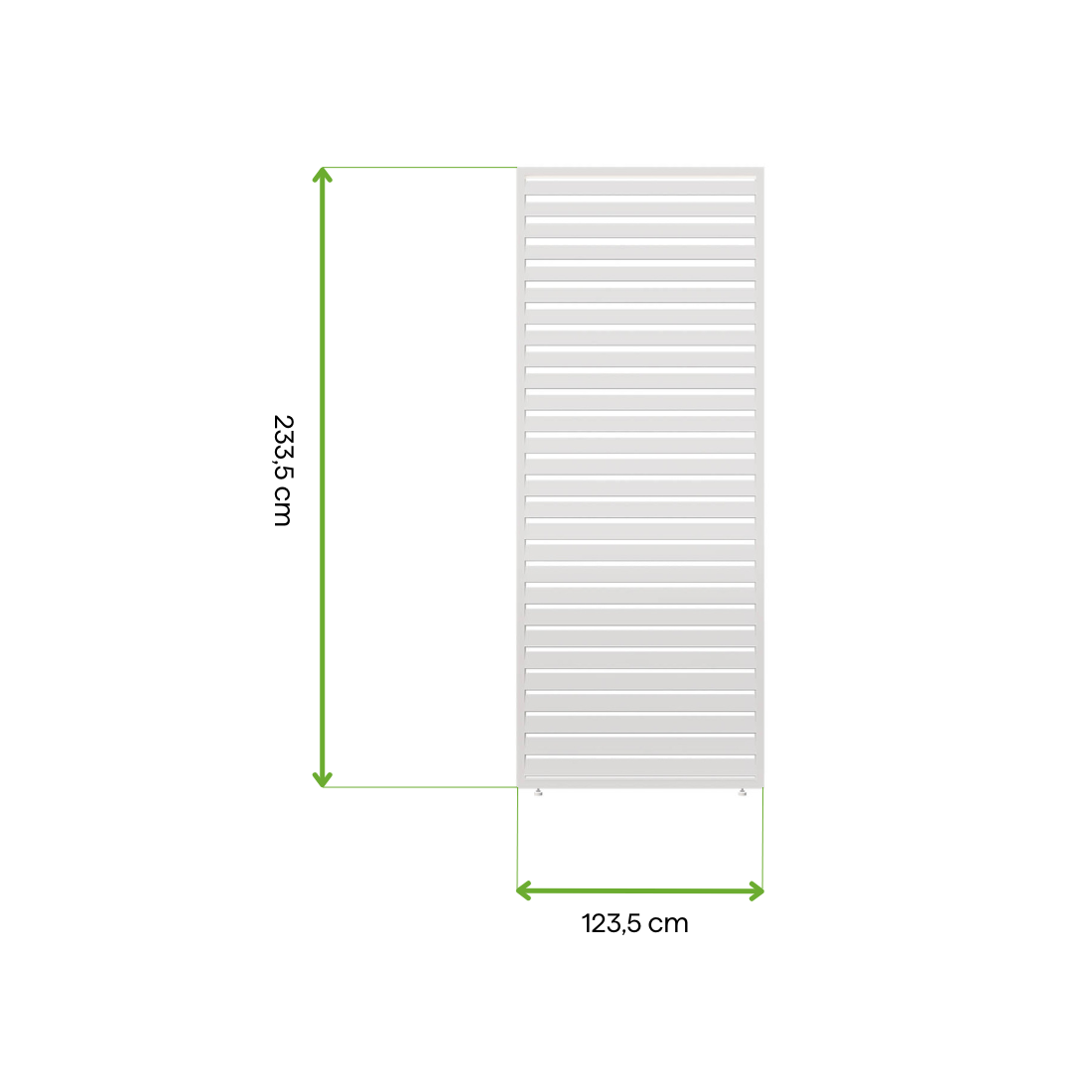 Panel żaluzjowy poziomy do pergoli ELEGANCE/DELUXE/FUSION 1.3 m White - Gutroof