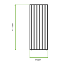 Wymiary - panel żaluzjowy pionowy do pergoli ELEGANCE/DELUXE/FUSION 1 m Anthracite - Gutroof