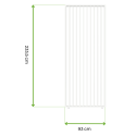 wymiary - panel żaluzjowy pionowy do pergoli ELEGANCE/DELUXE/FUSION 1 m White - Gutroof