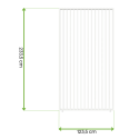 Wymiary - panel żaluzjowy pionowy do pergoli ELEGANCE/DELUXE/FUSION 1.3 m White - Gutroof