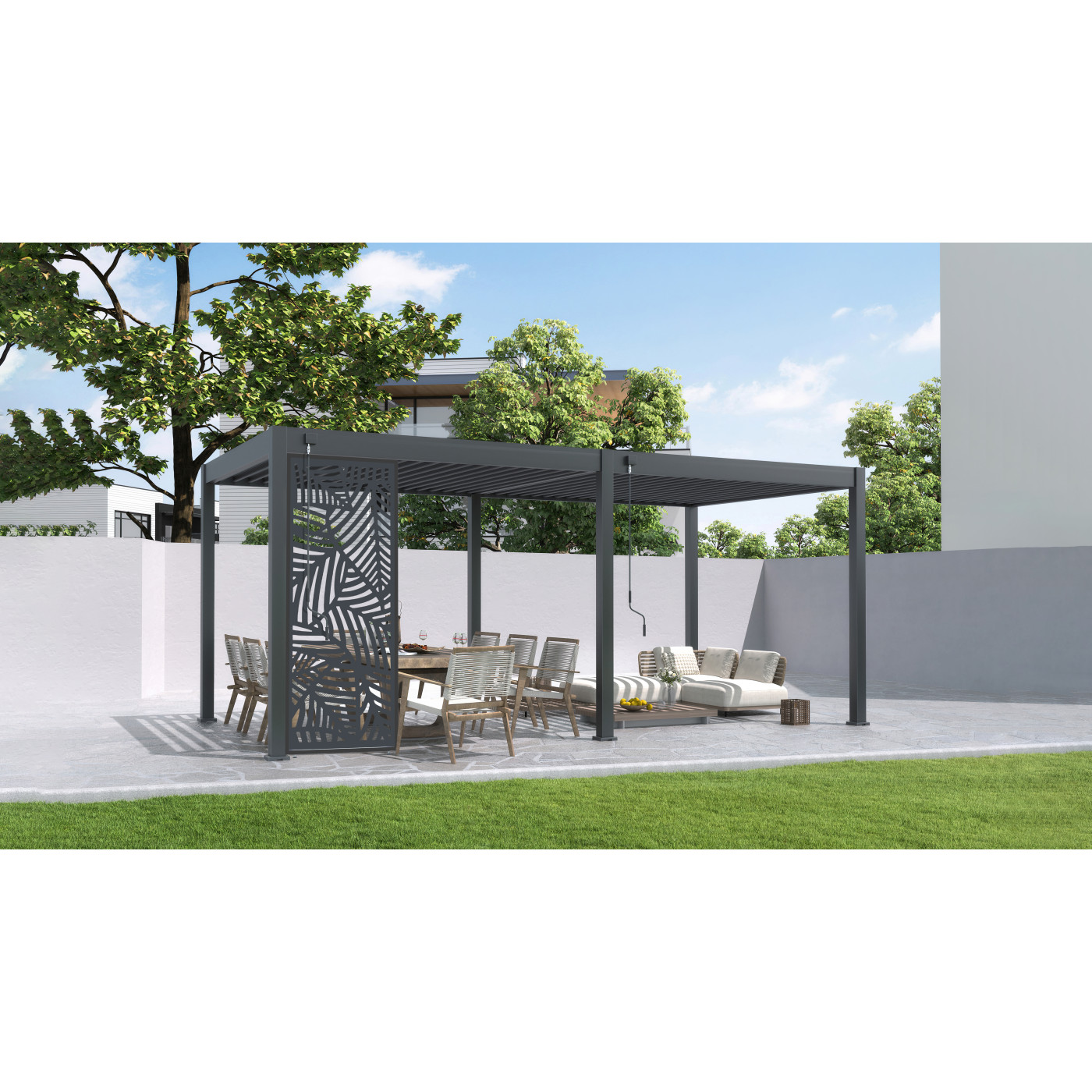 Aranżacja -  panel dekoracyjny z ażurowym wzorem