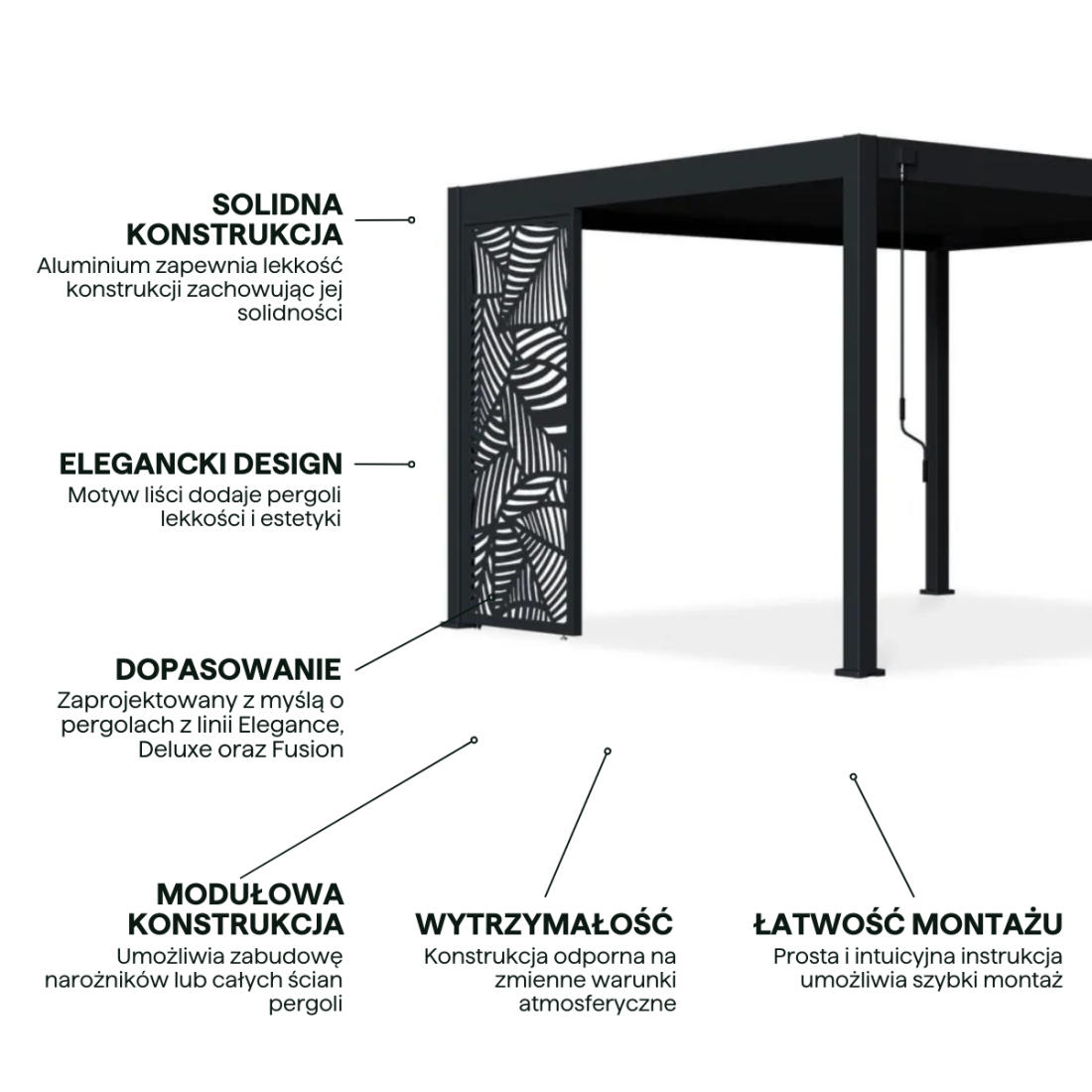 Aranżacja -  panel dekoracyjny z ażurowym wzorem