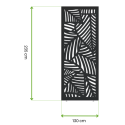 Wymiary - panel dekoracyjny o szerokości 130 cm