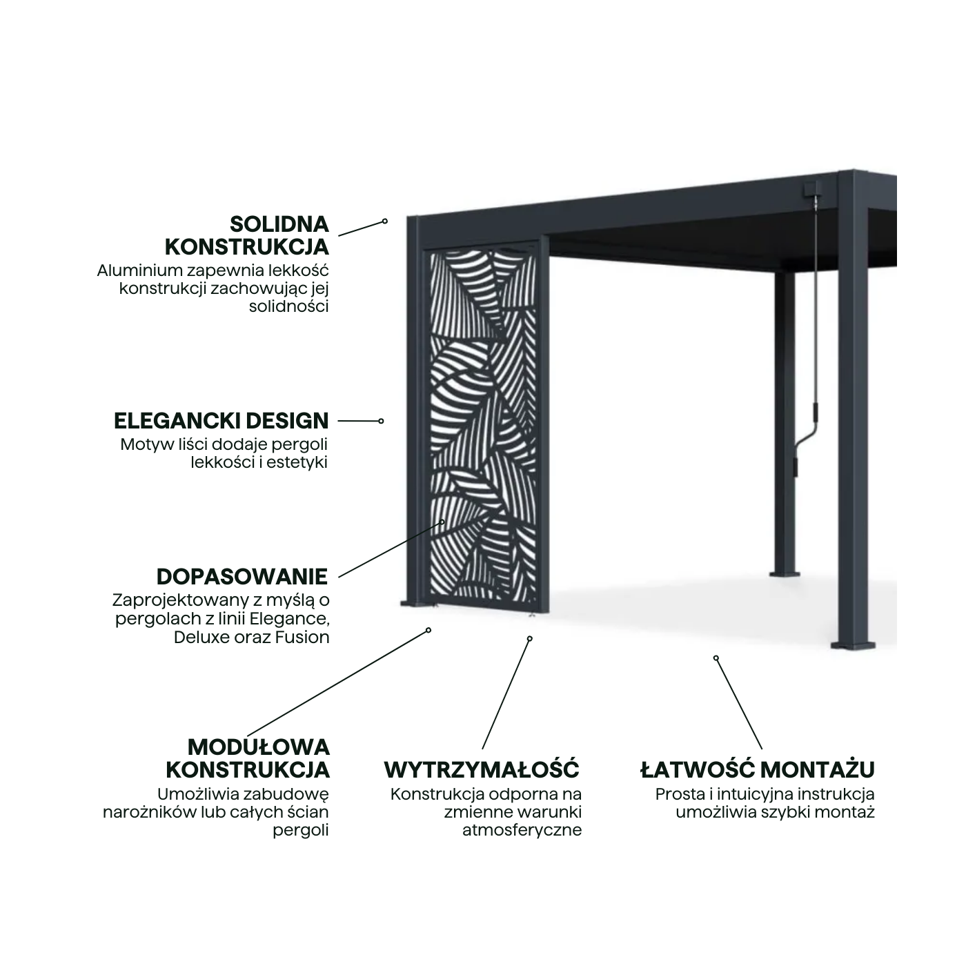 Aranżacja - pojedynczy panel dekoracyjny z ażurowym wzorem