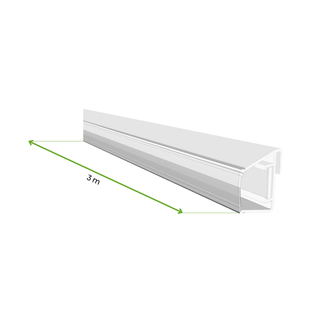 Wymiary - Oświetlenie LED do pergoli 3m x 2 White - Gutroof