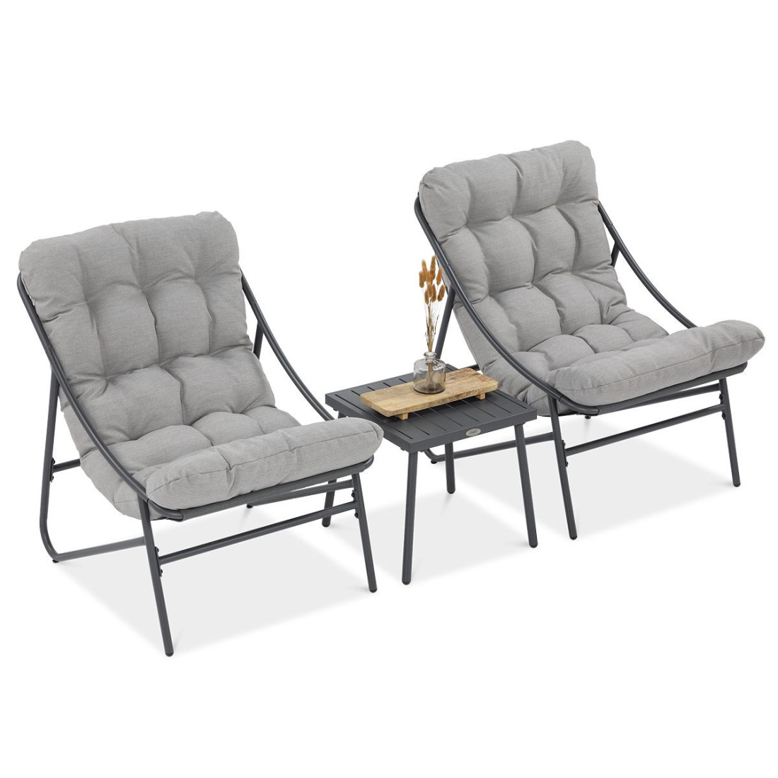 Zestaw mebli balkonowych Casper Light Grey