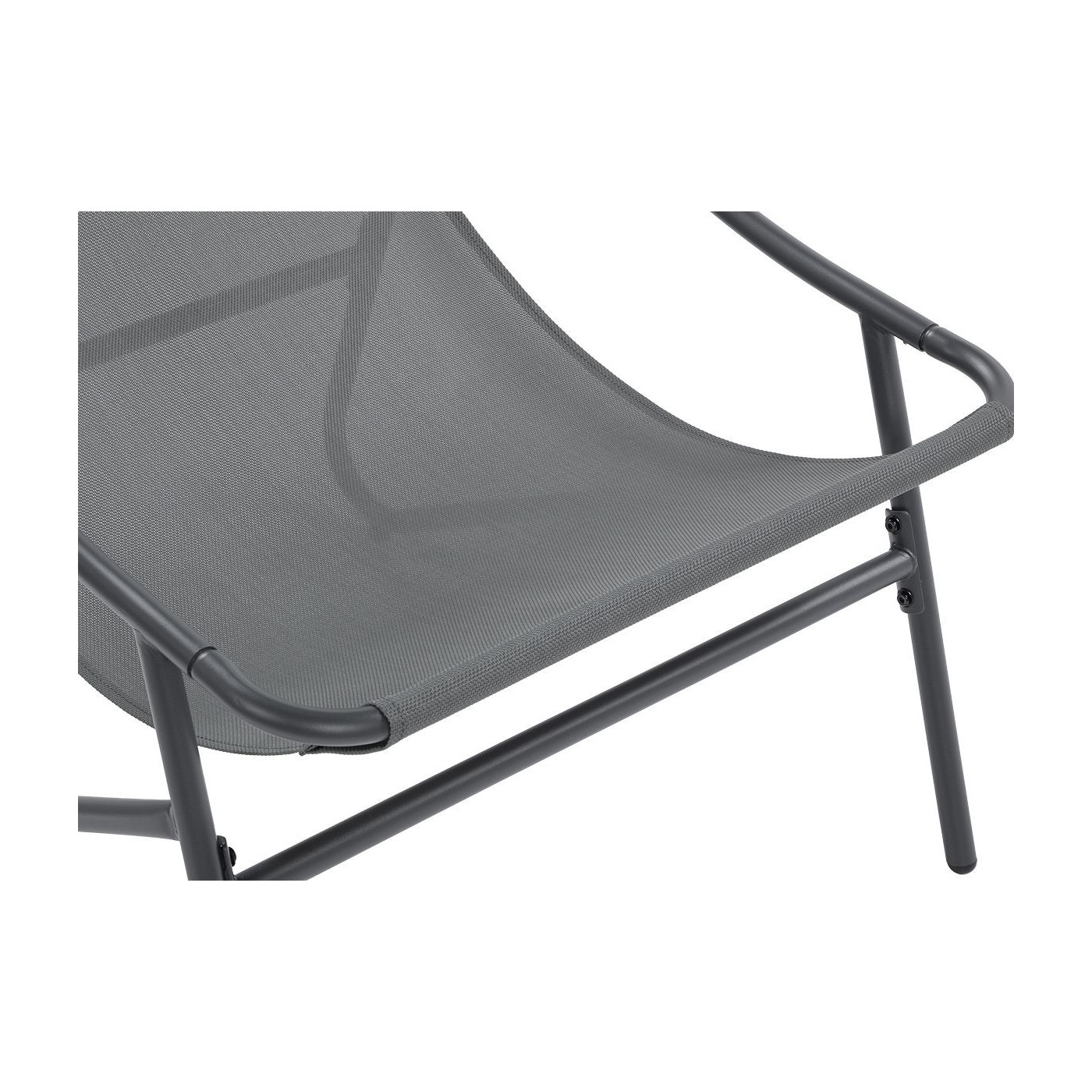 zbliżenie na ciemnoszary stelaż fotela casper