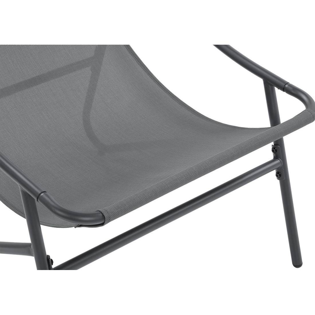 zbliżenie na ciemnoszary stelaż fotela casper