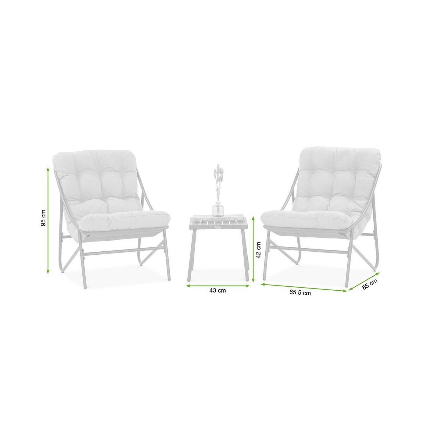 rysunek z wymiarami zestawu casper