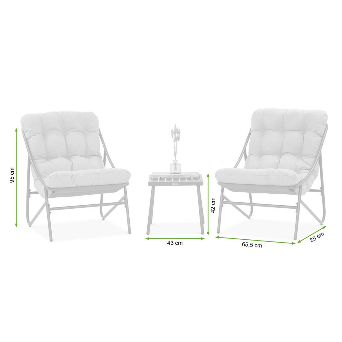 rysunek z wymiarami zestawu casper