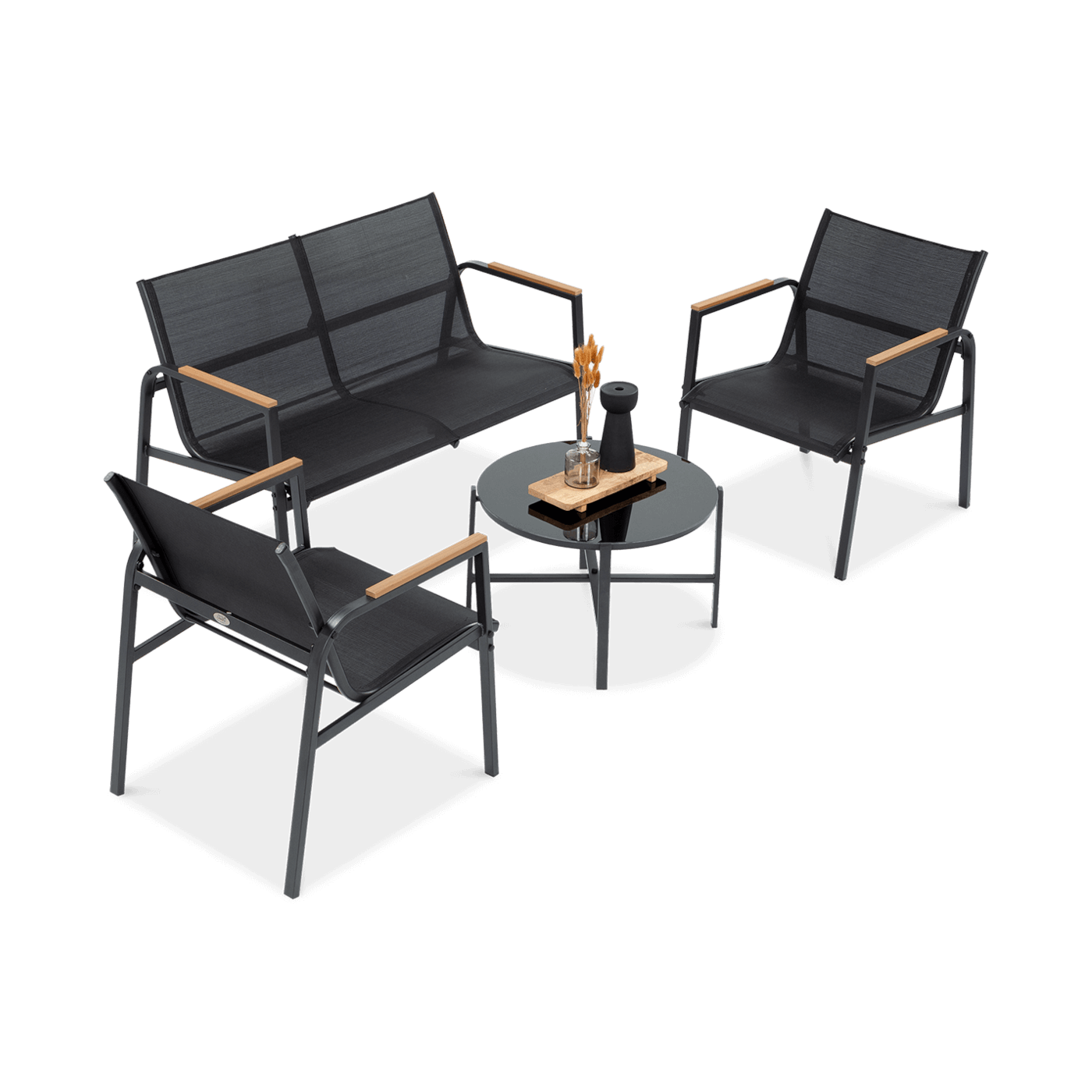 Czarne meble tarasowe Mango Black