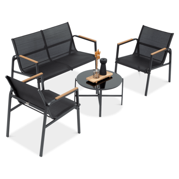 Czarne meble tarasowe Mango Black