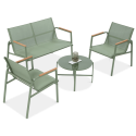 Zestaw zielonych mebli ogrodowych Mango Caffe