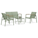 Krzesła, sofa, stolik z zestawu MANGO CAFFE Green