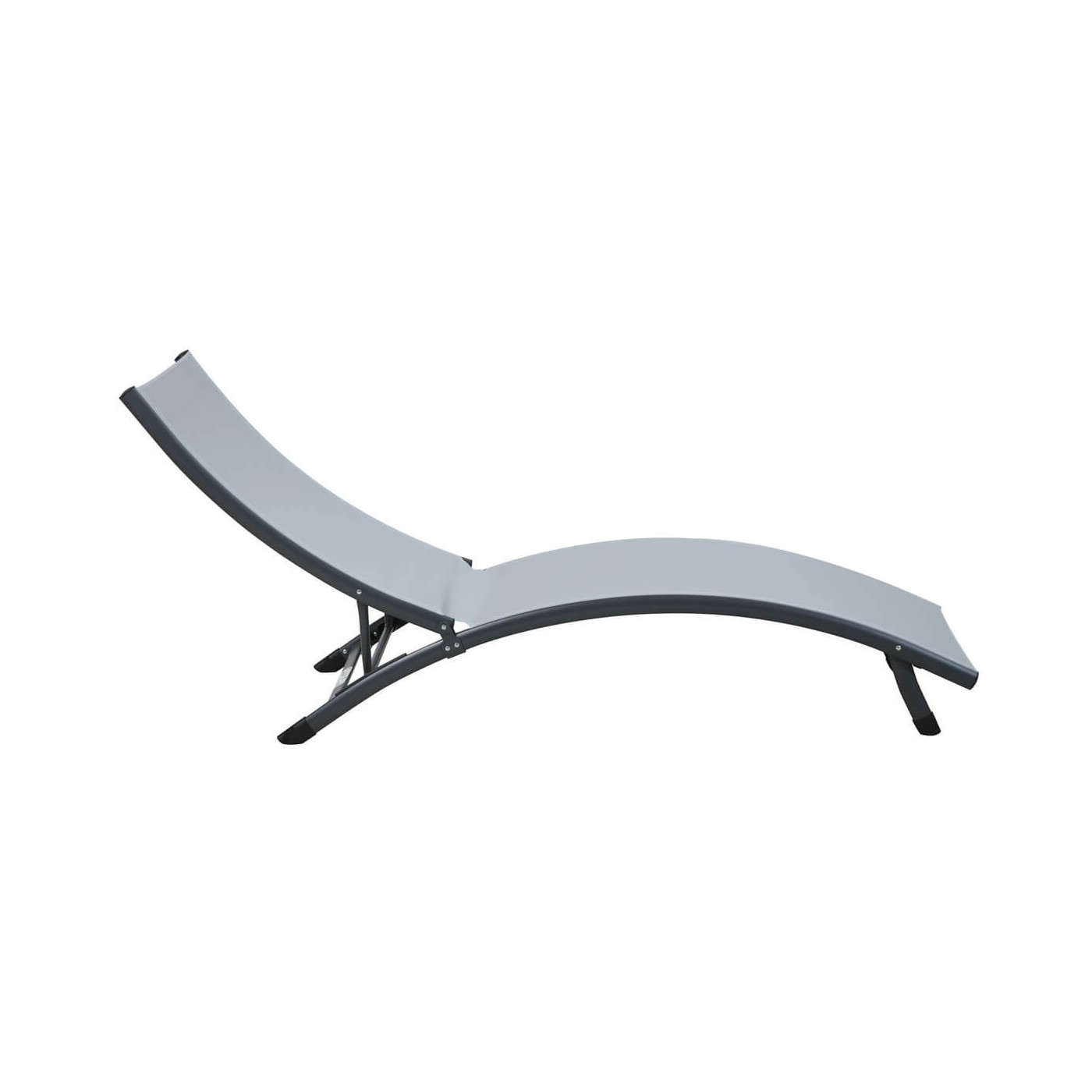 Aluminiowy leżak Star Light Grey bok