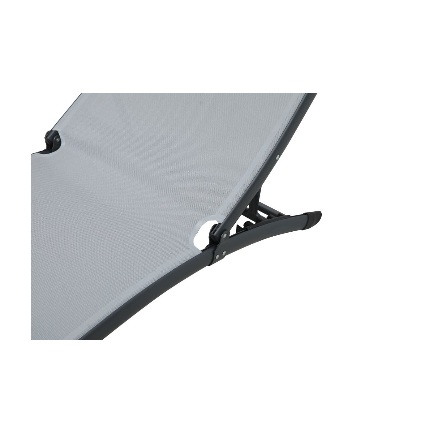 Zbliżenie materiału leżaka Star Light Grey