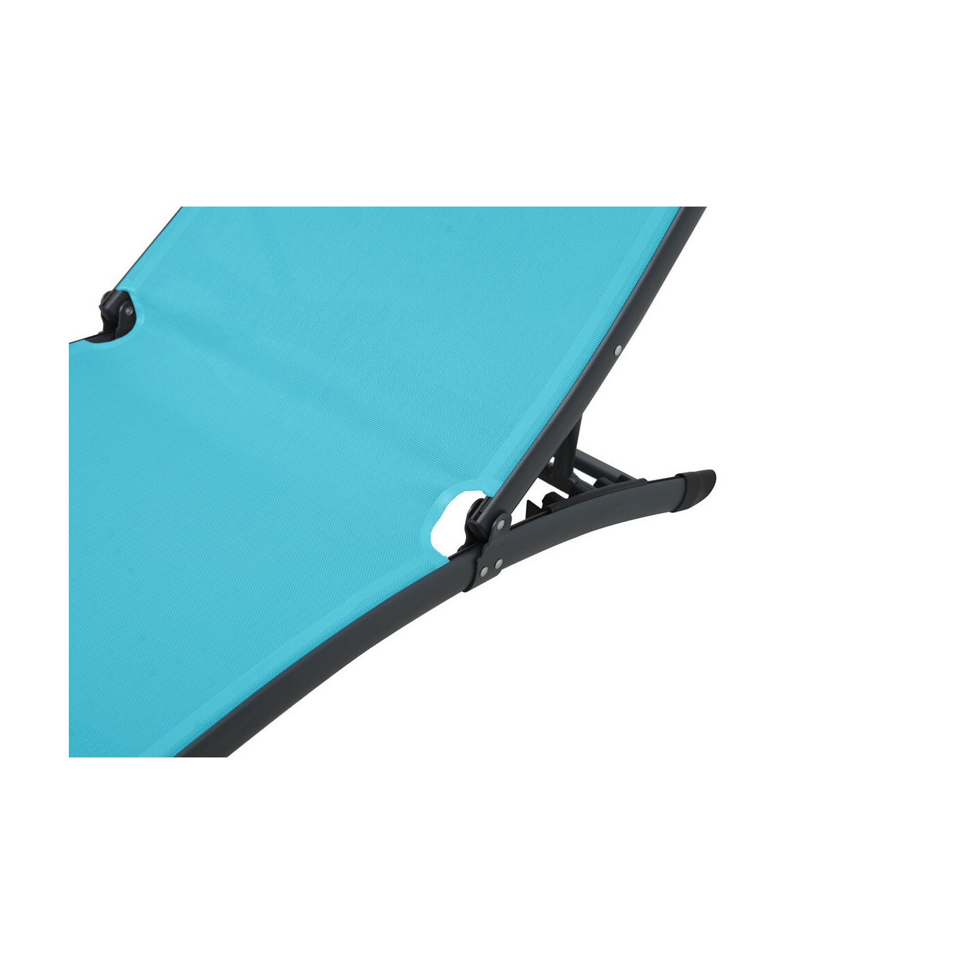 Przód niebieskiego leżaka Star Focus Garden