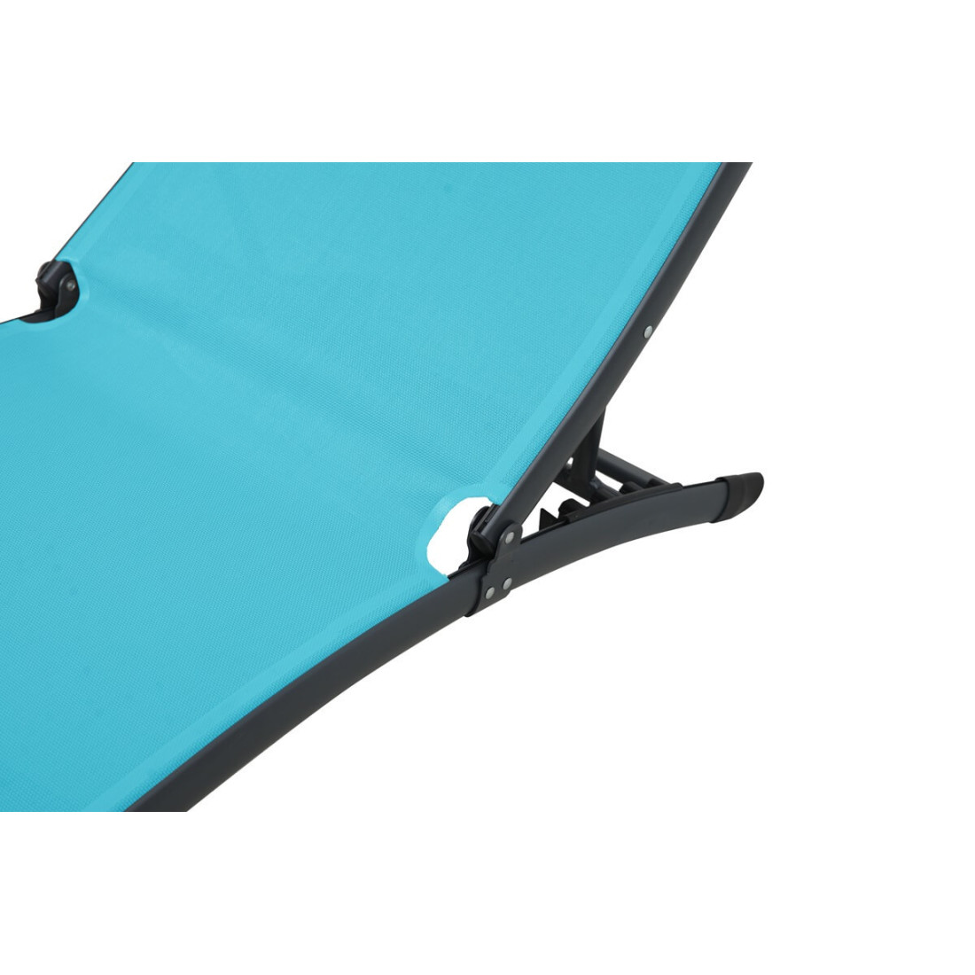 Przód niebieskiego leżaka Star Focus Garden