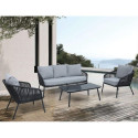 Szare meble wypoczynkowe Anders w aranżacji na tarasie